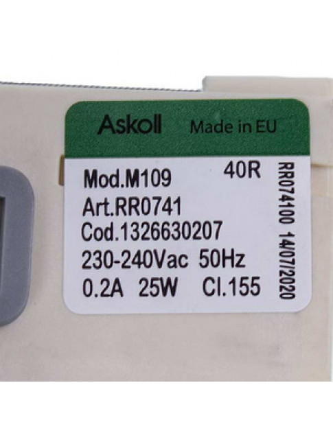 Помпа (насос) для пральної машини Electrolux 8581326630200 RC0528 Askoll (в сборе) 25 Вт M109 (контакти роздільні ззаду)