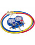 Манометричний колектор 2-вентильний VALUE VMG-2R410A-B-1 + шланги 3шт (R410 R407 R22 R134)