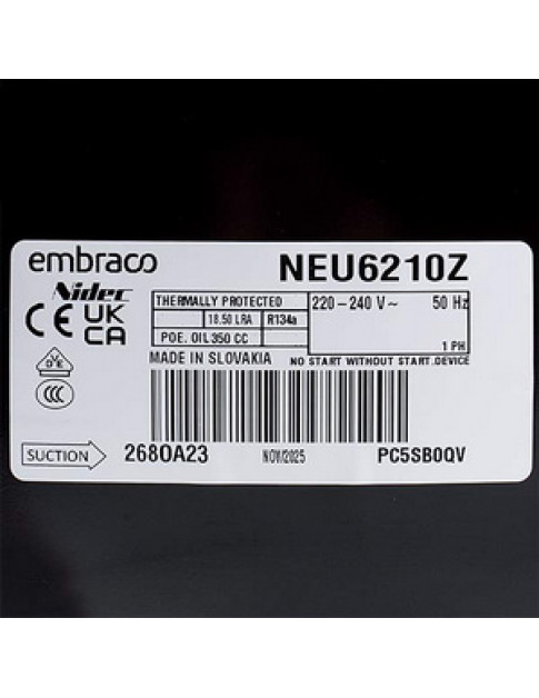 Компресор для холодильника EMBRACO ASPERA NEК6210Z R134 578W