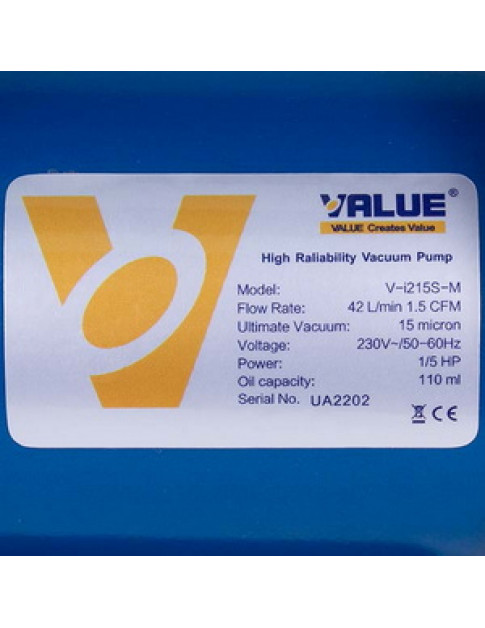 Вакуумний насос Value mini VI 215 S-M (2 ступ./42 л/хв.)