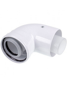 Коліно димоходу 90° D=60/100mm для газового конденсаційного котла