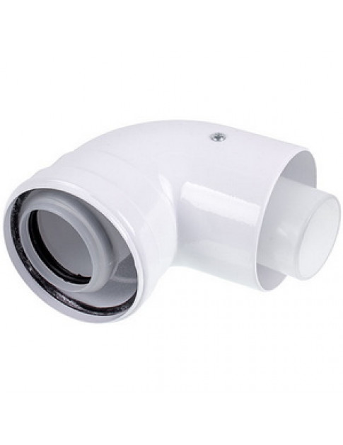 Коліно димоходу 90° D=60/100mm для газового конденсаційного котла