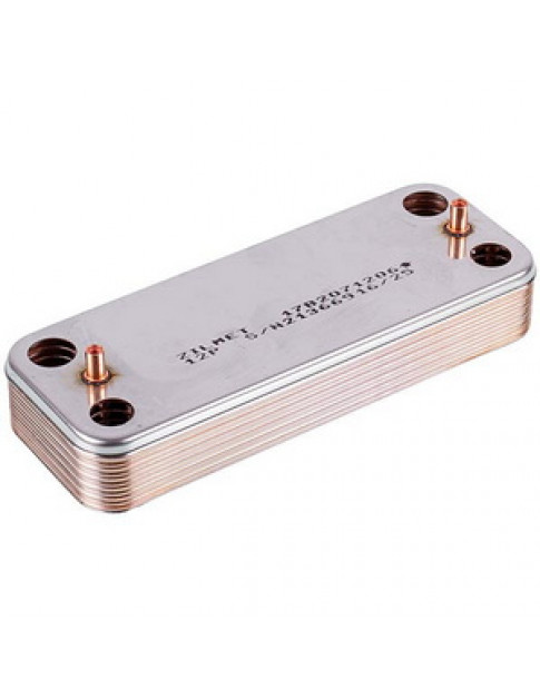 Теплообмінник пластинчастий ГВП (12 пластин) для газового котла Fondital Minocra, Nova Florida Nibir 6SCAMPIA07