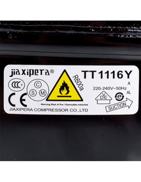 Компресор для холодильника JIAXIPERA TТ1116Y R600a 184W (з пусковим реле)
