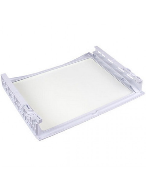 Полиця (нижня) для холодильника Samsung DA97-06440B 470x395mm (скляна, з обрамленням)
