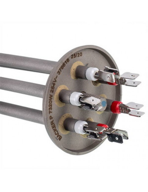 Тен 419.183 7320W 254V L=355mm W=35mm H=35mm опалення 3 круглий з&aposєднувач фланець F6.3