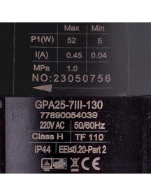 Частотний циркуляційний насос у зборі Generous GPA25-7III-130 5-52 Вт