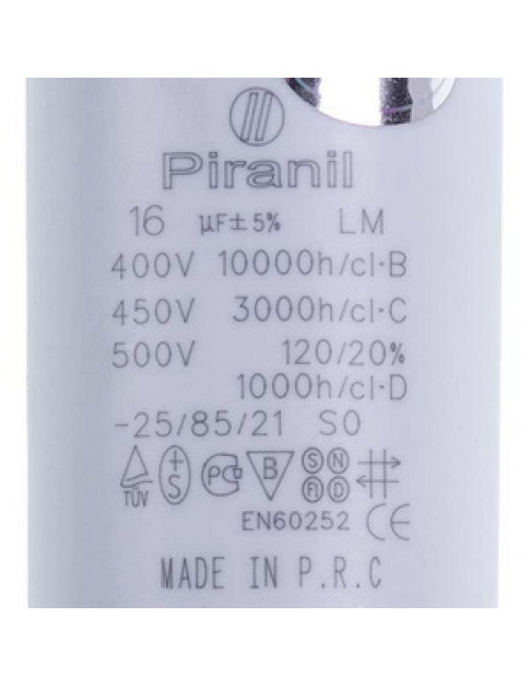 Пусковий конденсатор CBB60 16uF 450V in.co. для пральної машини Пусковий конденсатор CBB60 16uF 450V in.co. для пральної машини