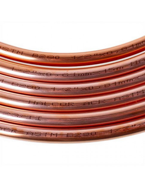 Труба мідна 1/2&apos&apos 12x0.81mm бухта 15m Halcor