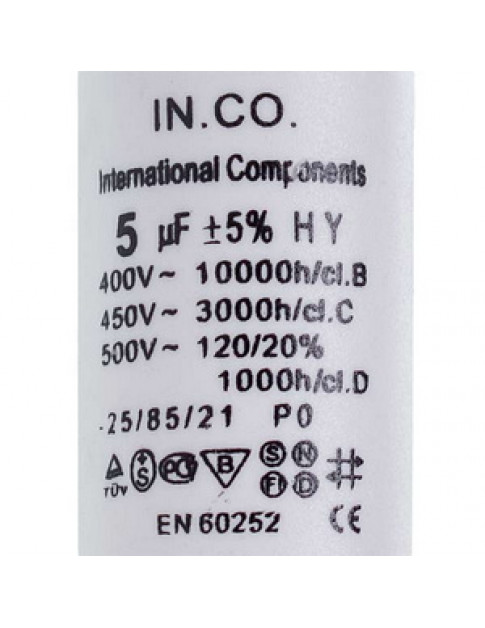 Mondo Пусковий конденсатор CBB60 для пральної машини 5uF 450V