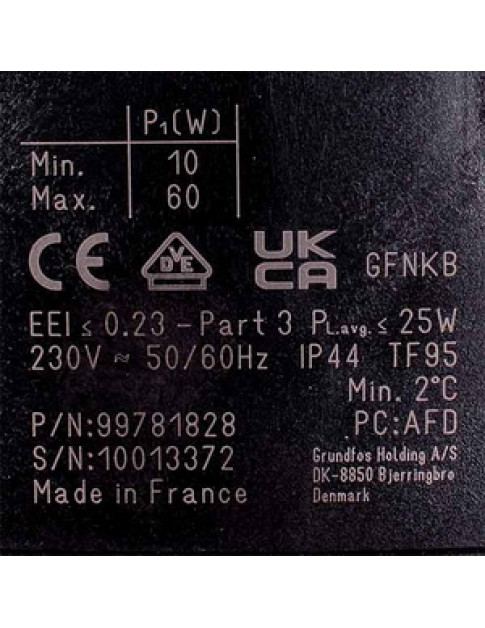 Частотний циркуляційний насос Grundfos UPMO 15-60 для газового котла Vaillant MAX 0010030634