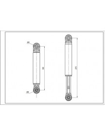 Амортизатор бака для пральної машини Bosch ANSA 00118869 90N L=190-280mm D отвору=8mm