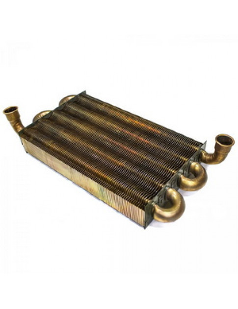 Теплообмінник первинний (92 ламелі) для газового котла Vaillant TEC plus/pro 24 кВт, Protherm Panther, Gepard 0020019994