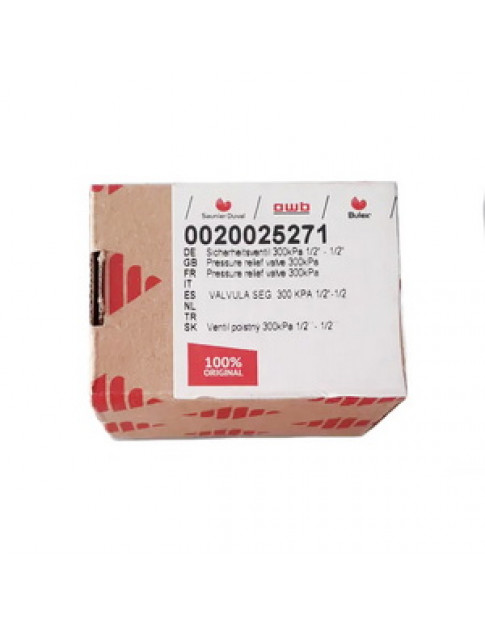 Запобіжний клапан 3 бар 1/2 Запобіжний клапан 3 бар 1/2