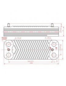 Теплообмінник пластинчастий ГВП (14 пластин) для газового котла Protherm Тигр 24 KTV12, 24 KOV12 0020025294 Теплообмінник пластинчастий ГВП (14 пластин) для газового котла Protherm Тигр 24 KTV12, 24 KOV12 0020025294