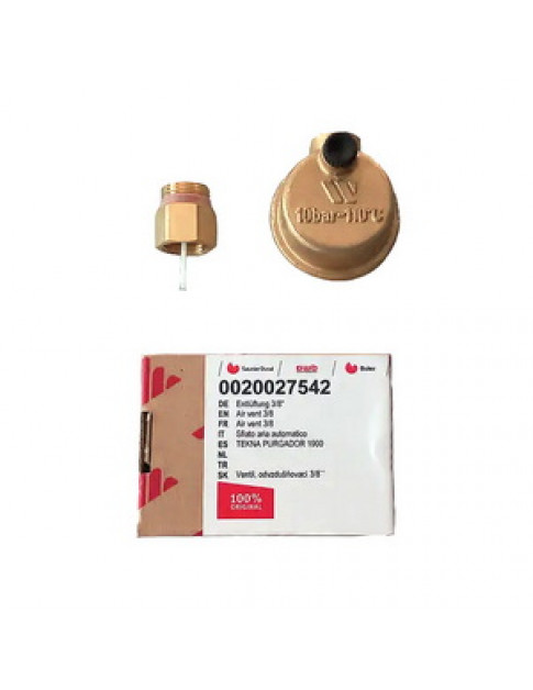 Автоматичний розповітрювач (деаератор) 3/8&apos&apos для газового котла Protherm Ведмідь v.10, 11, Тигр v.12 0020027542