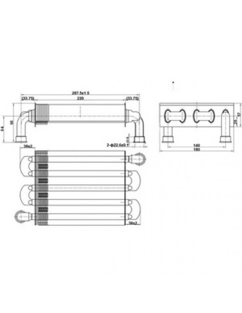 Теплообмінник первинний (80 ламелей) для газового котла Protherm Ягуар, Рись 11, 24 кВт (з 2014 р.) 0020120231