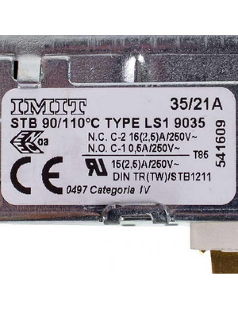 Запобіжний термостат IMIT STB 90/110 °C для газового підлогового котла Protherm Ведмідь TLO, KLOM v.16, 17 0020137098