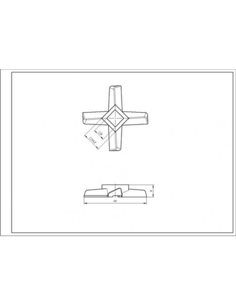 Ніж для м&aposясорубки Zelmer 00631383 D=46mm s=9mm Отвір=9x9mm NR5 ZMMA015X (A861007.00)