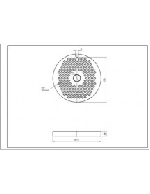 Решітка (сито) мілка для м&aposясорубки Zelmer \ Bosch NR8 86.3160 00755473 (ZMMA128X)