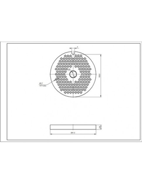 Решітка (сито) мілка для м&aposясорубки Zelmer \ Bosch NR8 86.3160 00755473 (ZMMA128X) Решітка (сито) мілка для м&aposясорубки Zelmer \ Bosch NR8 86.3160 00755473 (ZMMA128X)