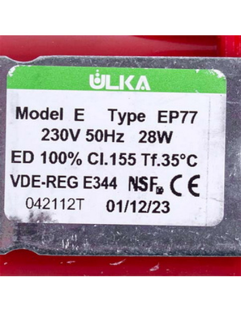 Насос для мийного пилососа 28W ULKA Type EP77 230V Zelmer \ Bosch  616.0045 00756414