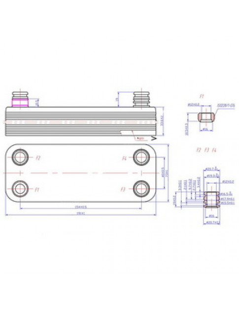 Теплообмінник пластинчастий ГВП (12 пластин) для газового котла Vaillant аtmo/turbo MAX plus/pro 065131