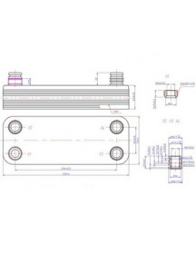 Теплообмінник пластинчастий ГВП (20 пластин) для газового котла Vaillant 065153