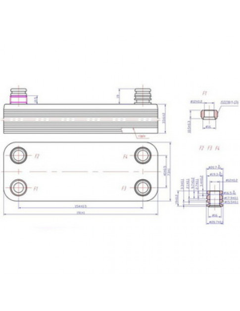 Теплообмінник пластинчастий ГВП Alfa Laval (20 пластин) для газового котла Vaillant Max Pro/Plus 18-36 кВт 065153 Теплообмінник пластинчастий ГВП Alfa Laval (20 пластин) для газового котла Vaillant Max Pro/Plus 18-36 кВт 065153