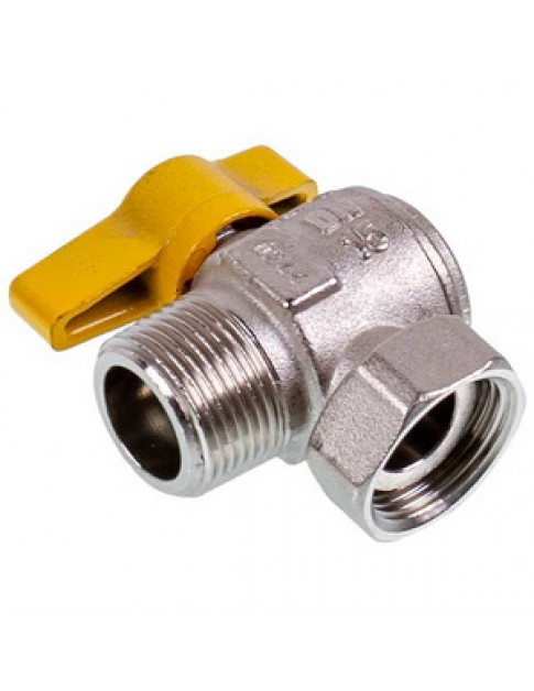 Газовий кран кульовий кутовий 3/4