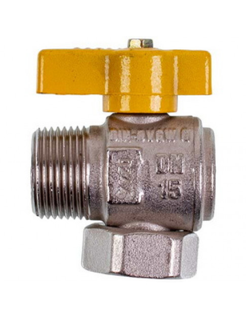 Газовий кран кульовий кутовий 3/4