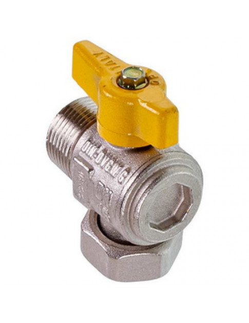 Газовий кран кульовий кутовий 3/4