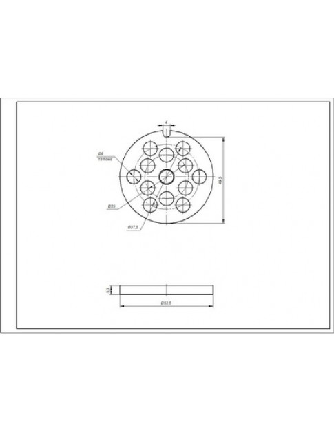 Решітка (сито) крупна для м&aposясорубки Zelmer \ Bosch NR5 8мм 86.1242 10003878 (ZMMA185X)