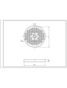 Решітка (сито) 4mm для м&aposясорубки Zelmer \ Bosch NR8 86.3161 10003880 (ZMMA148X, 00755474)