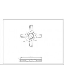 Ніж для м&aposясорубки Zelmer ZMMA028X (A863109.00) 10003883 D=55.5mm s=5mm Отвір=10x10mm NR8 (двосторонній)