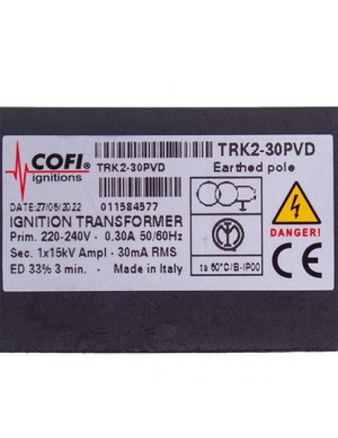 Блок розпалювання COFI ignitions TRK2-30PVD для газового обладнання Lainox/Olis 104688 Блок розпалювання COFI ignitions TRK2-30PVD для газового обладнання Lainox/Olis 104688