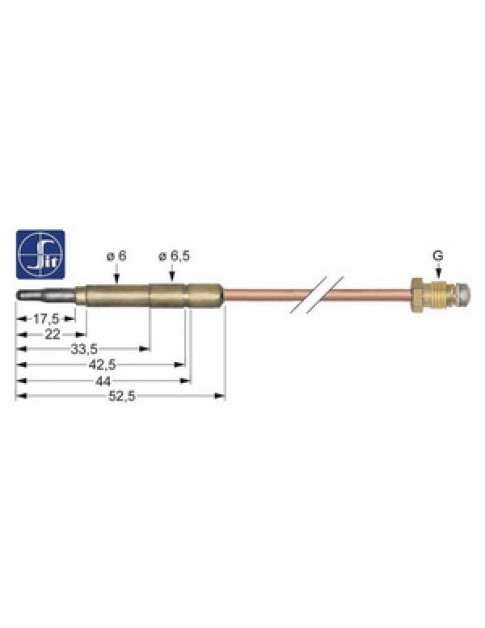 Термоелемент (термопара) для газового обладнання Angelo-Po, Bertos, SIT 107178 M8x1