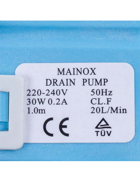 Помпа (насос) для пральної машини 10MA53 Mainox 30 Вт (контакти спарені спереду, на 8 засувок)