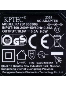 Адаптер K12S180050G для акумуляторного пилососа Bosch 12023914 100-240V 18V 0.35A