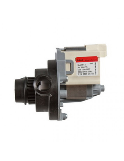 Помпа (насос) для пральної машини Zanussi 1240180065 292229 Askoll (в зборі) 25 Вт M114 (контакти спарені ззаду)
