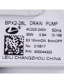 Помпа 30W BPX2-28L циркуляційна для посудомийної машини Electrolux 140000443022 Помпа 30W BPX2-28L циркуляційна для посудомийної машини Electrolux 140000443022