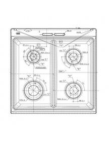 Робоча поверхня 594x590mm для газової плити Electrolux 140024416038