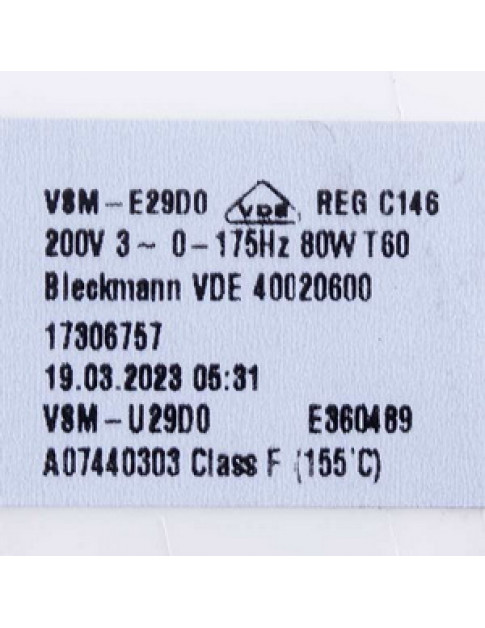Двигун помпи для посудомийної машини VSM-E2900 80W Electrolux 140074403035