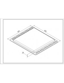 Алюминиевый противень для духовки 422x370x20мм Zanussi 140128879065