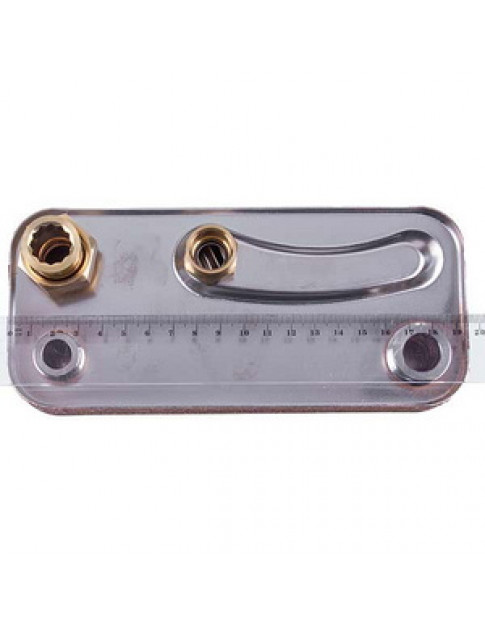 Теплообмінник пластинчастий ГВП (12 пластин) для газового котла Hermann Supermicra, Micra 2 15002479 Теплообмінник пластинчастий ГВП (12 пластин) для газового котла Hermann Supermicra, Micra 2 15002479