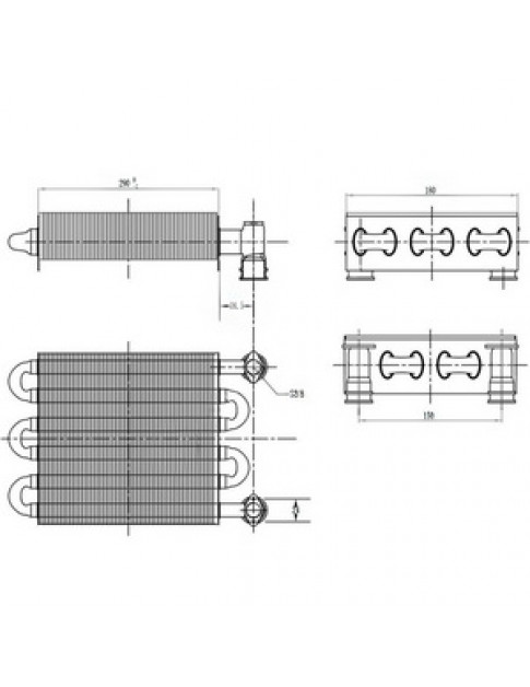 Теплообмінник первинний для газового котла Hermann 28-30 кВт 15003388