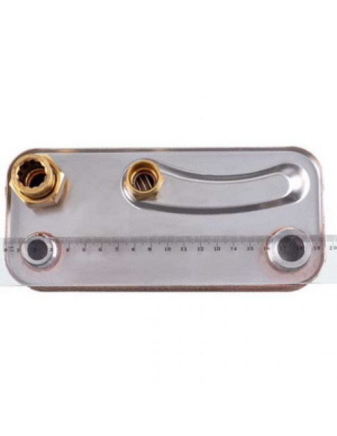 Теплообмінник пластинчастий ГВП (16 пластин) для газового котла Hermann Micra 2, Supermicra 15003389