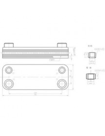 Теплообмінник пластинчастий ГВП (18 пластин) для газового котла Hermann Thesi 15004403 Теплообмінник пластинчастий ГВП (18 пластин) для газового котла Hermann Thesi 15004403