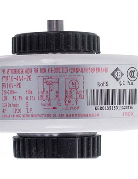 Мотор вентилятора блока для кондиціонера C&H 15012141 YYR10-4A4-PG(FN10V-PG) 10W 220-240V 0.16A, шток 8x46mm