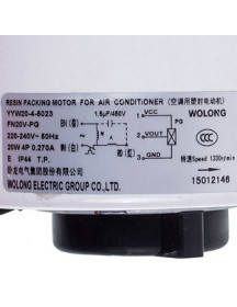 Мотор вентилятора блока для кондиціонера C&H 15012146 YYW20-4-5023 20W 220-240V 0.27A, шток 8x50mm Мотор вентилятора блока для кондиціонера C&H 15012146 YYW20-4-5023 20W 220-240V 0.27A, шток 8x50mm